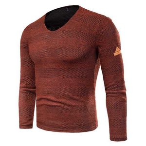 Plus Size 6XL Duże rozmiary Patchwork V-Neck Sweter Wool Male Sweter Pull Homme Y0907