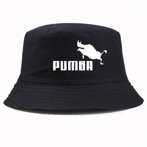 Pumba print Mens Womens Panama Bucket Hat High Quality Cap Summer Cap Sun Visor Fishing Fisherman Hat