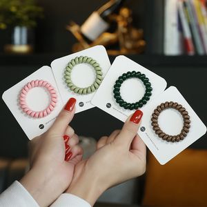 Korean version of the color phone line ring female Accessories shiny rope net celebrity simple tie hair rubber band student head girl