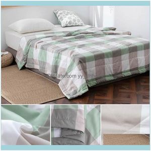 Conjuntos Conjuntos Suprimentos de cama Têxteis Home GardenPapamima Colcha Fina Quilted Lances Cobertor Comforter1 Drop entrega 2021 KGHHI