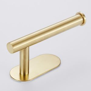Toiletpapier Houders Zelfklevende Houder Zwart Gold Plating Roll Handdoek Ring Rail Roestvrij staal