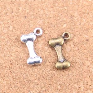 120pcs Antique Silver Bronze Plated dog bone Charms Pendant DIY Necklace Bracelet Bangle Findings 16*10mm