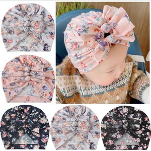 Cappelli per bambini Bohemia Floal Cross Fascia per capelli Bowknot Head Wrap Fasce per capelli elastiche Neonato Turbante Moda Accessori per capelli 4 Disegni BT6531