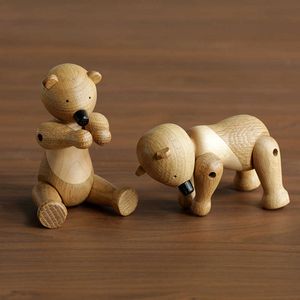 bear ornaments happy birthday crafts wooden with gift box for smart Home 210804