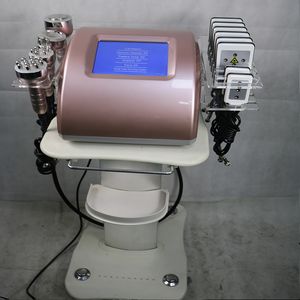 RF-Ausrüstung Hot 6 in 1 Radiofrequenz und Kavitation RF 80k rosa Lipolaser-Kavitationsmaschine Lipolaser-Maschinen