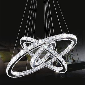 Chandeliers Ganeed LED Crystal Modern Chandelier Lighting Contemporary Rings Adjustable For Living Room Dinner Bedroom