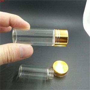 8ml 15ml 20ml 25ml Glass Bottles for Weding Decoration Empty Jars Gold Color Cap Christmas Gift 100pcs good qty