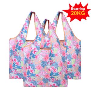 Resande Pocket Eco Reusable Polyester Portable Fruit Vegetable Shopping Shoulder Tote Bag Women's Handväskor