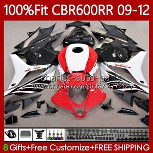 OEM Fairings för Honda CBR 600 CBR600 RR CC F5 2009 2010 2011 2012 Body 69No.95 CBR 600F5 600RR 600CC röd vit Svart 2009-2012 CBR600RR 09 10 11 12 Injektionsform Bodywork