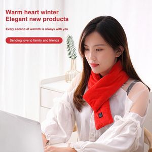 Heated Scarf Winter Smart Heating USB Shawl Cold Weather Neck Warmer Wrap With Powerbank And Pockets Cycling Caps & Masks