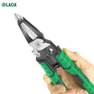 LAOA Wire Stripper 9 in 1 Electrician Pliers Needle Nose Pliers for Wire Stripping Cable Cutters Terminal Crimping Hand Tools 211110