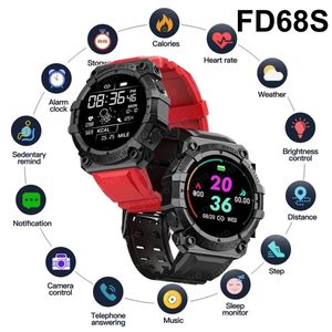 FD68S Smart Watch Sports Водонепроницаемые часы Часы Сердечное рисунок Монитор артериального давления Интеллектуальный Часовой час Набор Push SmartWatch