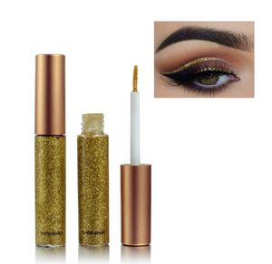 Handaiyan 10 renkler glitter sıvı eyeliner taşınabilir parlayan makyaj sıvı göz kalemi kalem uzun ömürlü hızlı kuru güzellik kozmetik parlak eyeliner