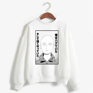 Hoodie Suéter Um Punch Man Saitama Imprimir Traje Cosplay Mulheres de Anime / Homens Top Y0803