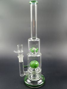 Green Glass Water Bong Hookah Óleo Dab Rigs Tubo De Fumo Com Filtros Shisha Acessório