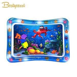 Şişme Bebek Oyun Mat Bebek Su Sprey Pad Toddler Aktivite Playmat Merkez Karın Gym Oyuncaklar 210909