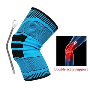 Elbow & Knee Pads 3D Support Patella Protector Brace Silicone Spring Pad Volleyball Basketball Sports Knitted Compression