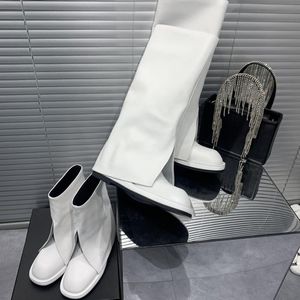 Gli ultimi stivali da donna del designer in pura pelle imitano la gamba dei pantaloni design di lusso logo personalizzato 35-44 copia perfetta stile moda