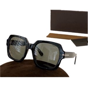 Högkvalitativ FDESIG Unisex Square Polariserade solglasögon UV400 53-21-140 Fashion Retro-Vintage Plank Frame Goggles Polariserade glasögon Occhiali Fullset Case