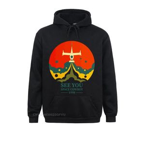 Herrtröjor tröjor vintage cowboy bebop se dig utrymme överdimensionerad hoodie harajuku camisas hombre anime barndomsminne