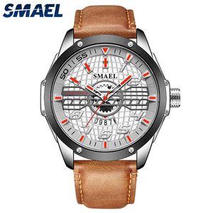 Män klockor kvartsrörelse 30m Vattentät armbandsur Läderarmband Analog klocka SL-9170 Fashion Boy Watch Reloj Hombre Q0524