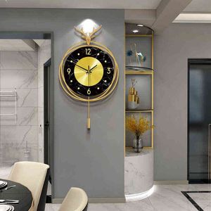 Lüks Yaratıcı Duvar Saati Sanat Metal Oturma Odası Sessiz Nordic Duvar Saati Modern Tasarım Horloge Murale Ev Dekorasyon DG50WC H1230