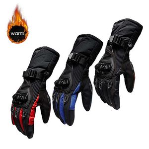 New Winter Motorcycle Gloves Waterproof And Warm Four Seasons Riding Motorcycle Rider Anti-Fall Cross-Country Gloves H1022