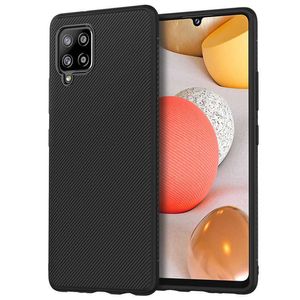 Lämplig för Samsung Galaxy A42 5G Mobiltelefonväska Twill Silicone TPU Mobiltelefon Protective Back Cover Anti-Fall Soft Shell