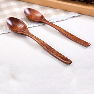 1set Wooden Spoon Household Tableware Porridge Bowl Chinese Bamboo Rice Spoon Japanese Cuisine 2022 new