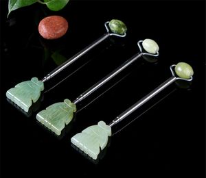 Stones Rocks Extendable Jade Back Scratcher Tiragraffi telescopici Le mani più lunghe forniscono un sollievo istantaneo dal prurito per gli anziani in gravidanza XB