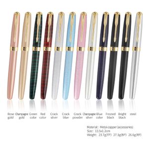 Fountain Pen High Quality Clip Pennor Klassisk Fountain-Pen Business Writing Gift för Office Stationery Supplies 42460878808