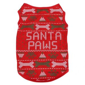 Abbigliamento per cani Abbigliamento Pet Vestiti Fleece Maglione Albero di Natale Pattern Pajamas Bone Soft Holiday Abbigliamento Forniture