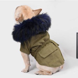 Winter Dog Clothes Luxury Warm Fur Dog Coat Hoodies for Small Medium Dog Windproof Pet Clothing Fleece Lined Puppy Jacket