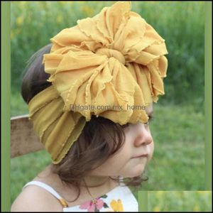 Saç Aksesuarları Bebek, Çocuk Annelik Bebek Kız Dantel Bandı 13 Renkler Türban Katı Renk Esneklik Moda Hairbow Butik Yay-Knot H