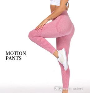 Pantaloni da yoga sportivi da donna Pantaloni da fitness senza cuciture jacquard a piccoli punti Abbigliamento sportivo addominale per sollevamento fianchi sexy