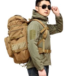 50L Outdoor Military Tactical Backpack large Capacity Camping Bags Mountaineering bag Men's Hiking Rucksack Travel Backpack Y0721