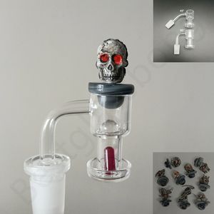 Quartzo Banger Conjunto de Fumar 10mm 14mm Masculino Unhas Sem Cúpula Terp Slurper Spining Inserção Pílula Rubi Conta Perla Clara Carb Cab Para Dab Bong