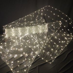 1 х 4 м Каждое свадебное украшение Светодиодная проволочная сетка Fairy Light Home потолок DIY звездных сетей белый теплый синий вариант