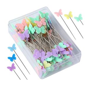 Sy Pin Dressmaker Tool Knapp Blomsthuvud Straight Dressmaking Pins Quilting Broderi Patchwork DIY Smycken Dekoration Tillbehör 100PCS / Lot Th0008