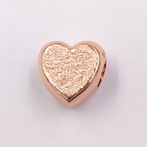 925 Серебряные украшения для ювелирных изделий Комплект Pandora Matte Brilliance Heart DIY Charm Rose Gold Braclets День матери для жены Женщины цепь Свадебный набор Свадебный Bear 787881