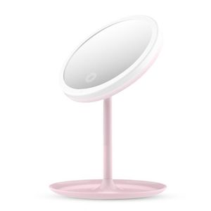 Aynalar LED Işık Makyaj Aynası Şarj Edilebilir Taşınabilir Büyütülebilir Döndürülebilir Ringlam Yatak Odası Dresser Lamba