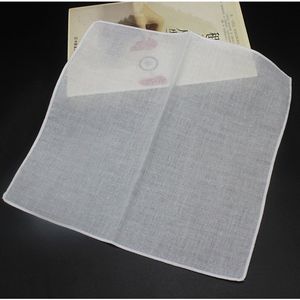 26 * 26cm kvinnor vanliga vita fyrkantiga handkerchiefs handdukar brud bröllop diy bomull tunna servett hankies