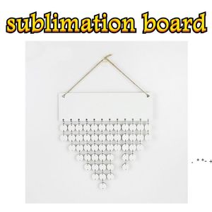 Sublimation Blank Board MDF White Board Creative Gift Home Pendant DIY Birthday reminder plank decoration ZZF8465