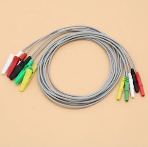 Wholesale alligator cables resale online - Other Health Care Items leads EEG EMG ECG EKG din1 holter cable and alligator Electrode Clip for Veterinary ECG monitor accessories