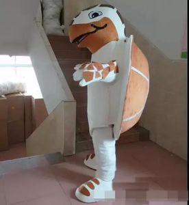 Marrom Branco Tartaruga Mar Mascote Trajes Halloween Fantasia Vestido Dos Desenhos Animados Personagem Carnaval Xmas Páscoa Publicidade Anunciando Festa de Aniversário Roupa