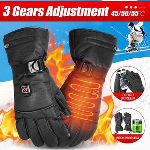 Ski Gloves 1Pair Rechargeable Electric Heated Thermal Touchscreen Winter Cycling Warm Outdoor & Climbing