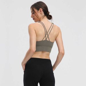 Yoga Sports Bra Thin Belt Gym Clothes Women Underwear Running Fitness Casual Workout Athletic Tank Tops
