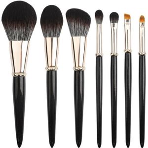 luxury bling Makeup Brush set high quality wood handle with diamond soft synthetic hair black white professional make up brushes