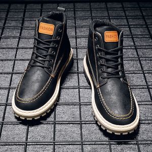 Men de couro botas de inverno