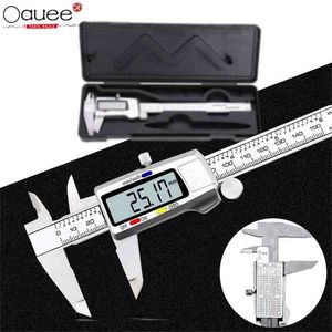 Cyfrowy Vernier Caliper Stainless Steel 6 cali 150mm Elektroniczny Metal Micrometr High Precyzyjny Narzędzia pomiarowe 210922